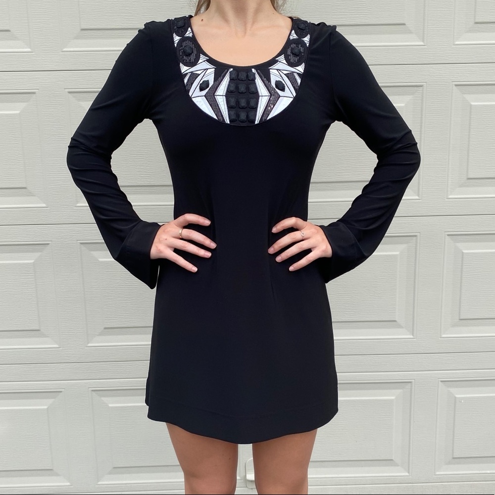 WHBM Black Long Sleeve Dress